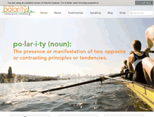 Tablet Screenshot of positivepolarity.com